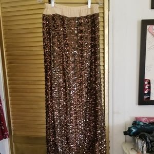 Vintage sequin long skirt